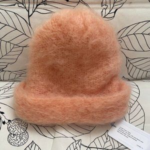 Heirloom Hats Cloud Mohair Beanie in Creamsicle